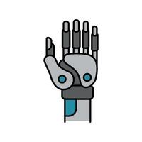 Robotic Arm black line icon for digital and print projects. vector