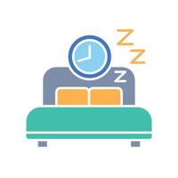 Sleep optimization color flat icon for digital and print projects. vector