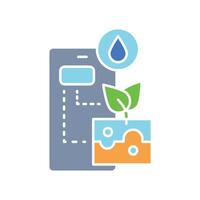 crop monitoring color flat icon. vector