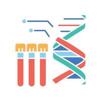 genetic testing black line icon for digital and print projects. vector