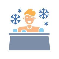 cold exposure color flat icon for digital and print projects. vector