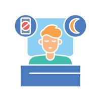 Sleep optimization color glyph icon for digital and print projects. vector