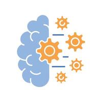 Machine Learning black line icon. vector