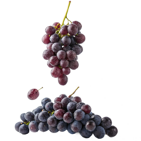 Falling Red Grapes Studio Shot Transparent Background png