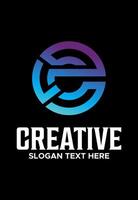 initial e logo design vector