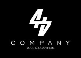 initial 44 idea logo design vector