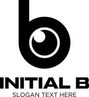 intial b with eye ide logo design vector