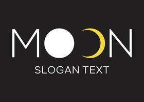 initial moon idea logo design vector