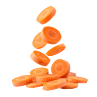 Falling Carrot Slices Isolated on Transparent Background png