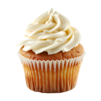 Cupcake muffin with icing frosting on a transparent background png