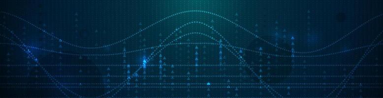 Abstract Digital technology, light line and blue cyber space background. Communication, futuristic technology, connect internet network system, future big data, concept vector
