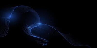 Abstract dynamic, wave particle and dot. Illustration technology background with dynamic mesh, flow particles design for banner, wallpaper. High tech, digital datum network and science concept vector