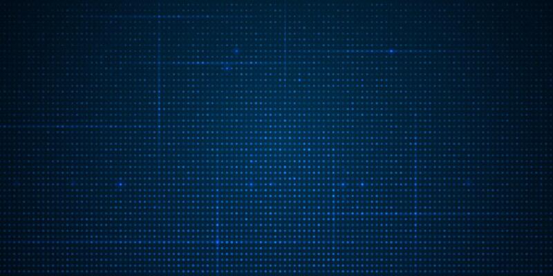 Abstract grid pixel, dot pattern background. Illustration element with square, geometric mosaic, texture on dark blue color. Graphic design for digital datum, technology futuristic background