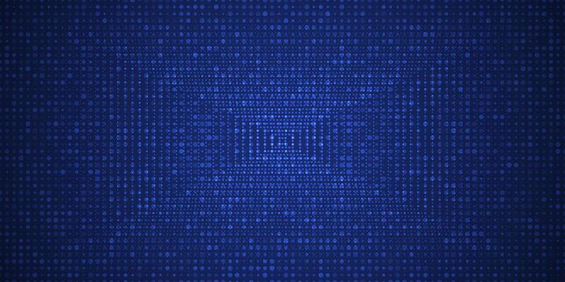 Abstract grid pixel pattern background. Element with square, geometric mosaic, texture on dark blue color. Graphic design for digital datum, technology futuristic background