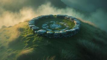 Stone Circle on Grassy Hill photo