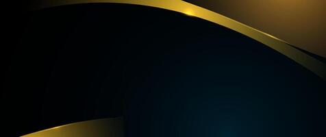 Light Gold line on dark blue color background. vector