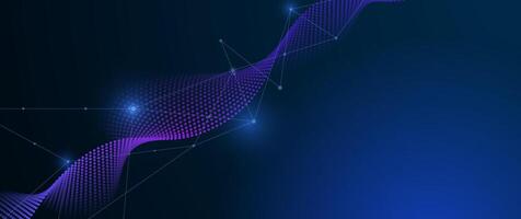 Abstract technology with molecule vector