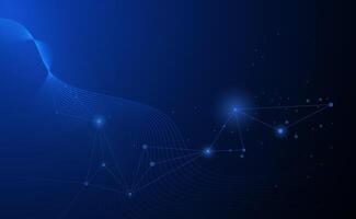 Abstract technology with molecule, Flowing dot particle. technology concept vector
