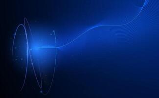 Abstract chaos, blue wave line pattern. technology concept vector