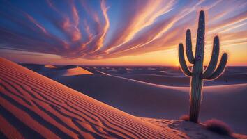 A cactus plant in the desert photo