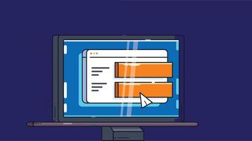 flat illustration of an open laptop, angled to show keyboard and screen, representing technology, digital workspace, and modern computing on a clean solid background vector