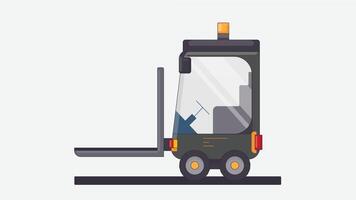 Illustration of a forklift used in industrial settings, showcasing its lifting capabilities and sturdy design vector