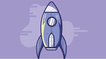 A rocket launch captured against a solid background, showcasing the power and motion of liftoff with fire and smoke effects vector