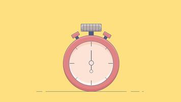 Isolated illustration of a sports stopwatch with a clear display and buttons, designed for timing athletic events and fitness activities, shown on a clean background for emphasis. vector