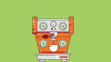 A coffee machine espresso maker, designed for brewing high-quality espresso, with modern features and sleek design, isolated on a clean background vector