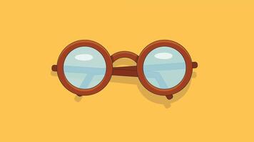 Stylized illustration of folded magic glasses with a whimsical design, suggesting fantasy or enchanted eyewear vector