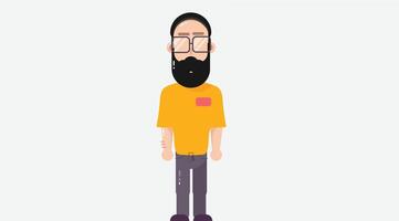 Cute style characters with expressive faces and colorful outfits vector