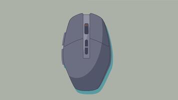 computer mouse connected to a PC, showing a classic input device setup used for precise control, navigation, and user interaction vector