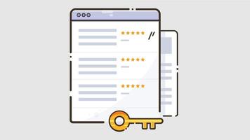 Illustration of a password lock symbol displayed on a web browser page, representing online security, login authentication vector