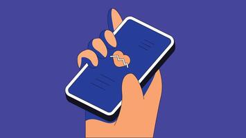 A health and fitness application on a mobile device, offering features like workout plans, nutrition tracking, progress monitoring, and personalized wellness goals vector