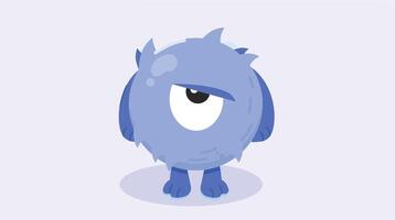 monster creature with playful features, children story books, featuring bright colors, friendly eyes, and a fun imaginative appearance vector