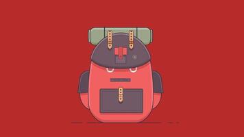 A travel and hiking backpack designed for outdoor adventures. It features multiple compartments, adjustable straps, and a durable build, perfect for hiking vector