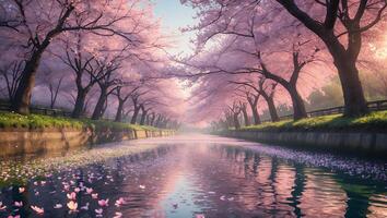 Cherry Blossom River photo