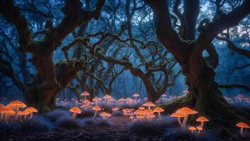 Glowing Mushroom Forest photo