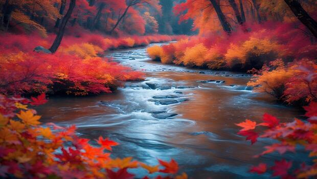 Autumn river by james watson photo