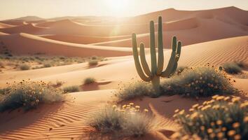 Cactus in Desert Landscape photo