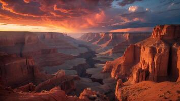 Grand Canyon Scenery at Sunset photo