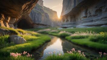 Canyon River at Sunrise photo
