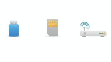 connectivity elements such as satellites, Wi-Fi symbols, and internet signs, visually representing modern communication technologies and global connectivity vector