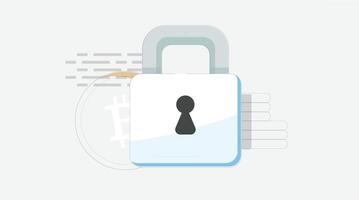 A simple lock icon isolated on a solid background, representing security and protection vector