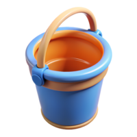 A blue bucket with a handle and a handle png