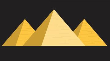 the iconic pyramids of Egypt, are ancient monumental structures with a square base and triangular sides vector