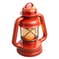 A red lantern with a yellow light png