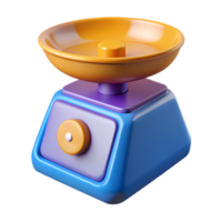 A small toy scale with a yellow and orange bowl png