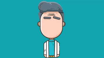 Cute cartoon style characters with expressive faces vector