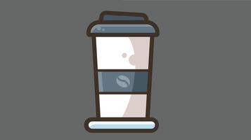 paper coffee cup with a lid, ideal for on-the-go beverages. The cup features a classic design vector